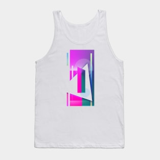 Geometric triangles pop art pink Tank Top